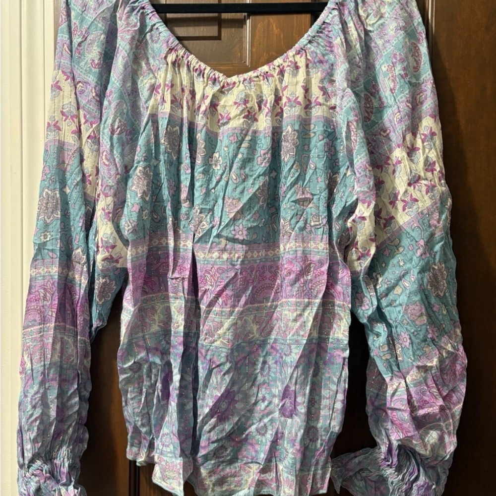 Spell & the Gypsy Collective Lovers Beach Tie Blouse Size XXL Paradise NWT - Picture 6 of 7